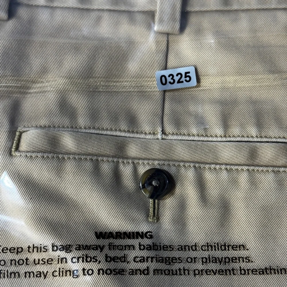 Brooks Brothers Advantage Chino Hudson Pants Mens 35x30 Khaki Tan Cotton